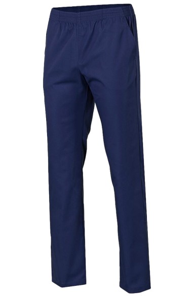 PANTALONI COLORE IN TWILL GOMMA