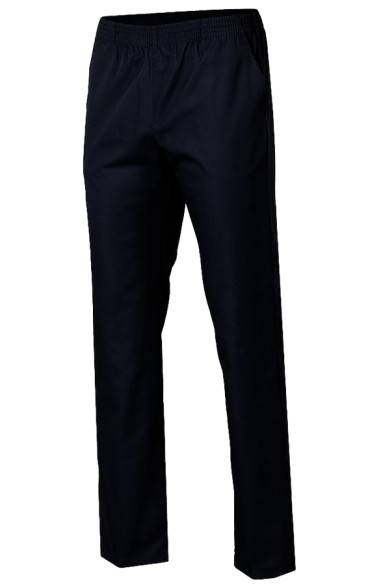 PANTALONI COLORE IN TWILL GOMMA