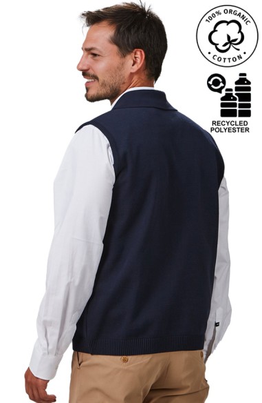 GILET IN MAGLIA CON BOTTONI DA UOMO