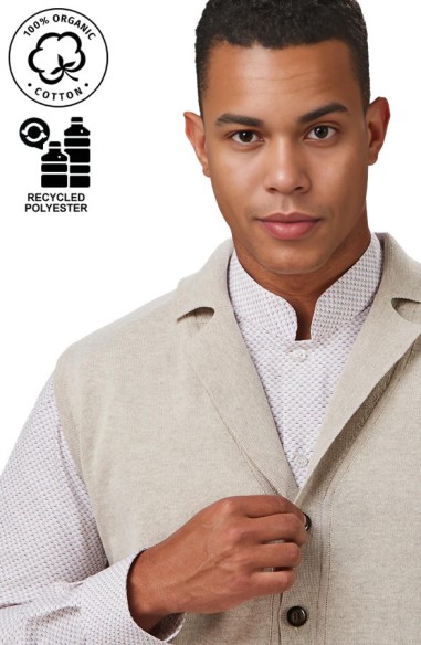 GILET IN MAGLIA CON BOTTONI DA UOMO
