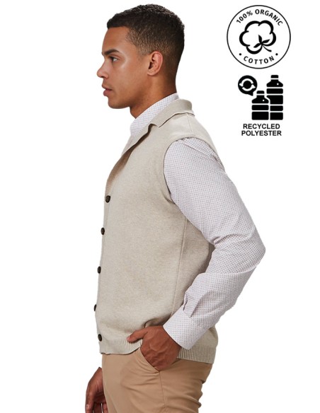 GILET IN MAGLIA CON BOTTONI DA UOMO