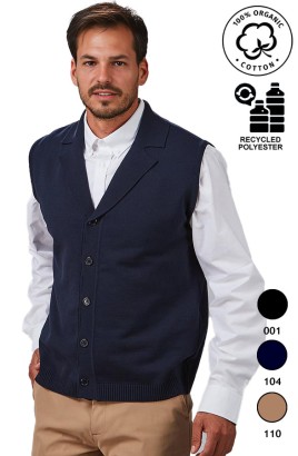 GILET IN MAGLIA CON BOTTONI DA UOMO