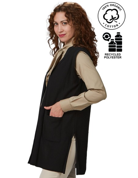 CHALECO LARGO PUNTO MUJER
