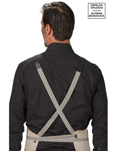 DELANTAL PETO CONTRASTE ARANDELAS SARGA