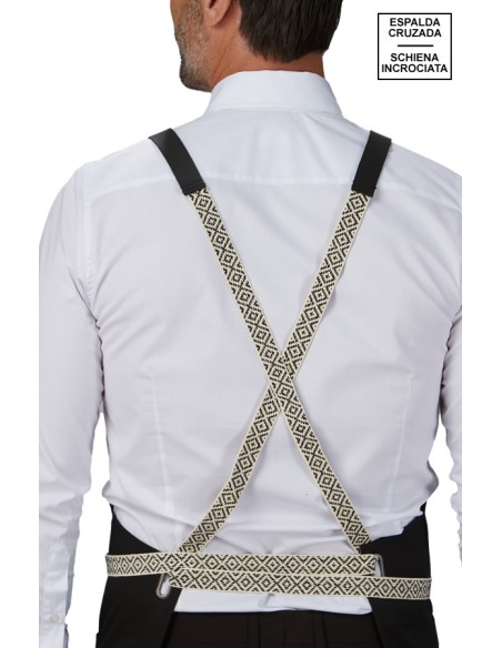 GREMBIULE PETTORINA A CONTRASTO CON VOLANT IN TWILL