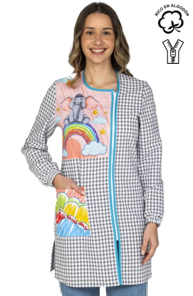 CAMICE MAESTRA ELEFANTE ARCOBALENO