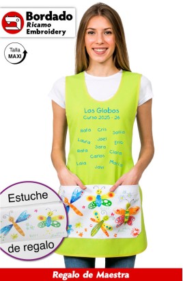 ESTOLA MAESTRA MARIPOSAS PISTACHO BORDADO