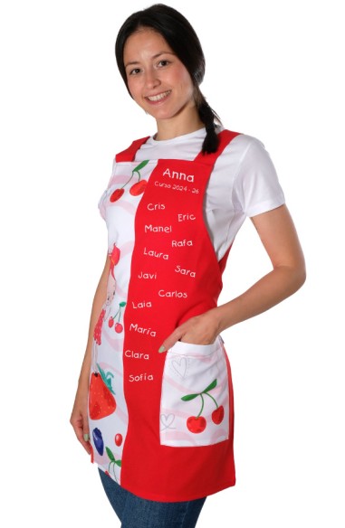 GREMBIULE MAESTRA BAMBINA DELLA FRUTTA RICAMO