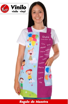 ESTOLA MAESTRA NIÑOS GLOBOS VINILO