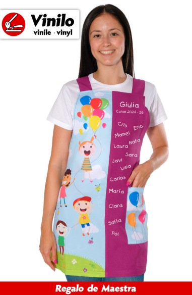 ESTOLA MAESTRA NIÑOS GLOBOS VINILO
