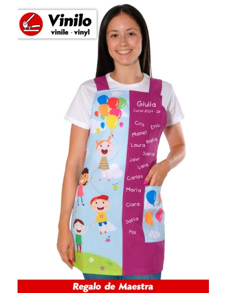 ESTOLA MAESTRA NIÑOS GLOBOS VINILO