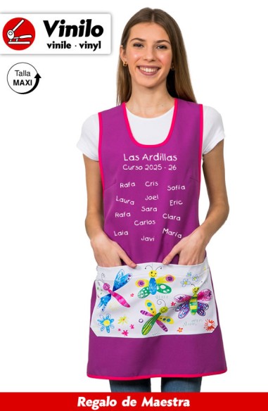 ESTOLA MAESTRA MARIPOSAS LILA VINILO
