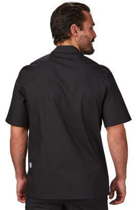 CHAQUETA COCINA UNISEX POPELIN FINO NEGRO M/C 2