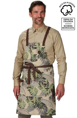 DELANTAL PETO ESTAMPADO FLORAL 2