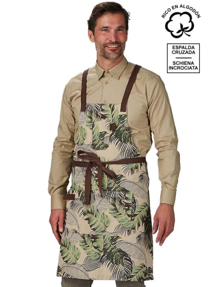 DELANTAL PETO ESTAMPADO FLORAL