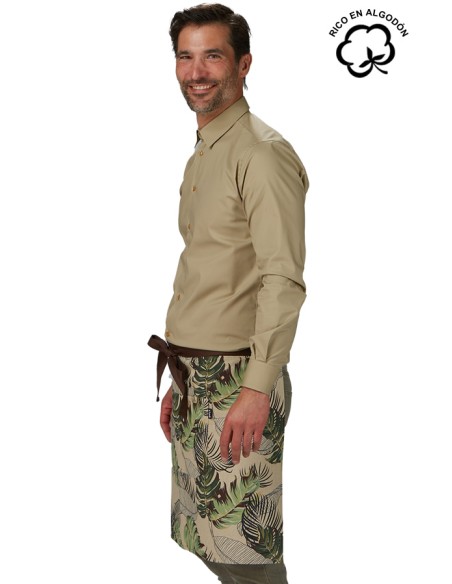 DELANTAL CORTO ESTAMPADO FLORAL