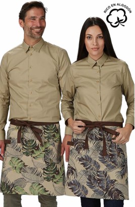 DELANTAL CORTO ESTAMPADO FLORAL