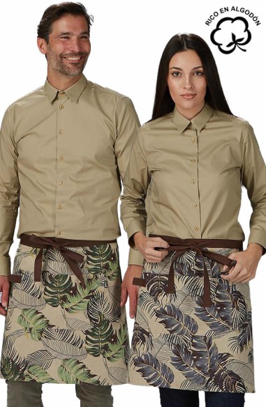 DELANTAL CORTO ESTAMPADO FLORAL