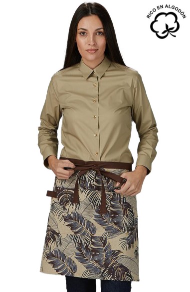 DELANTAL CORTO ESTAMPADO FLORAL