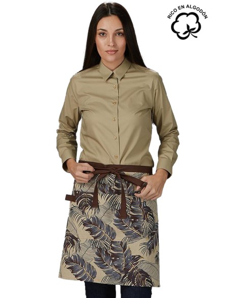DELANTAL CORTO ESTAMPADO FLORAL