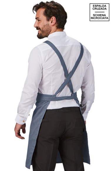 GREMBIULE PETTORINA TASCA DEL PORTAFOGLIO TWILL RICICLATO