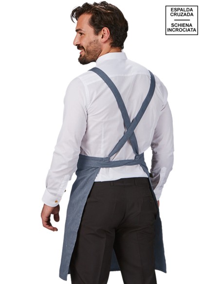 GREMBIULE PETTORINA TASCA DEL PORTAFOGLIO TWILL RICICLATO
