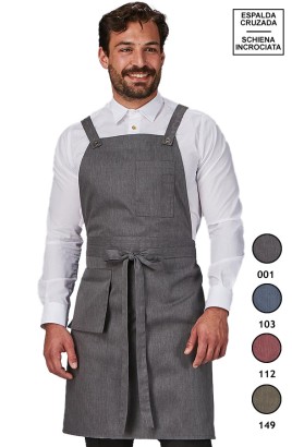 DELANTAL PETO BOLSILLO CARTERA SARGA RECICLADA