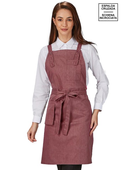 GREMBIULE PETTORINA TASCA DEL PORTAFOGLIO TWILL RICICLATO