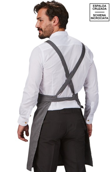GREMBIULE PETTORINA TASCA DEL PORTAFOGLIO TWILL RICICLATO