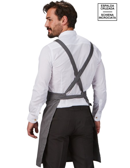 GREMBIULE PETTORINA TASCA DEL PORTAFOGLIO TWILL RICICLATO