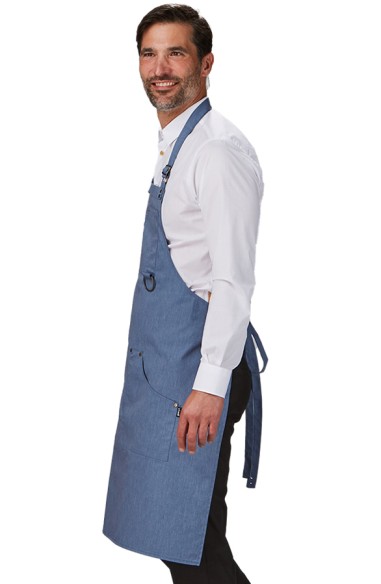 GREMBIULE CON PETTORINA COLORI TWILL RICICLATO