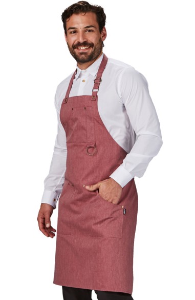 GREMBIULE CON PETTORINA COLORI TWILL RICICLATO