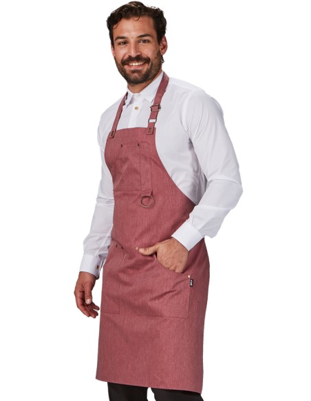 GREMBIULE CON PETTORINA COLORI TWILL RICICLATO