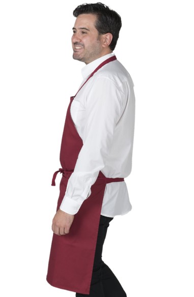 GREMBIULE PETTORINA CON TASCHE IN TWILL