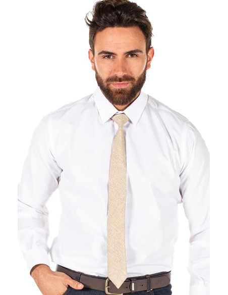 CORBATA CON NUDO ARPILLERA PALA ESTRECHA