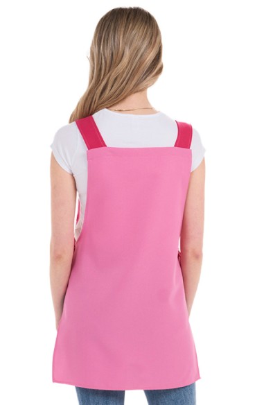GREMBIULE DA INSEGNANTE CON FIORI ROSA