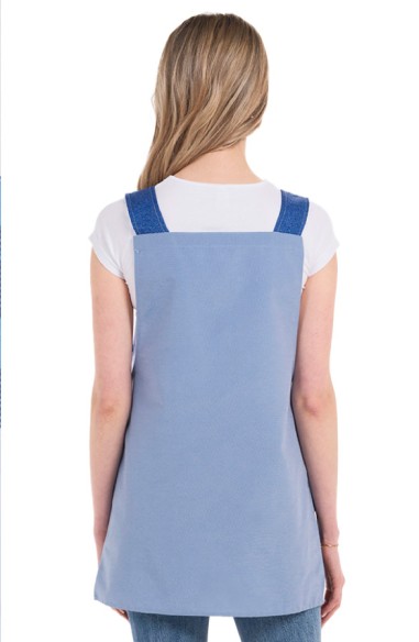 GREMBIULE DA INSEGNANTE CON FIORI BLU