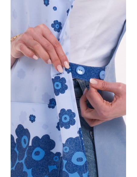 ESTOLA MAESTRA FLORES AZULES