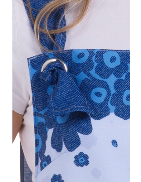 ESTOLA MAESTRA FLORES AZULES