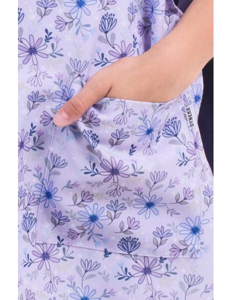 GREMBIULE DA INSEGNANTE FIORI LILLA