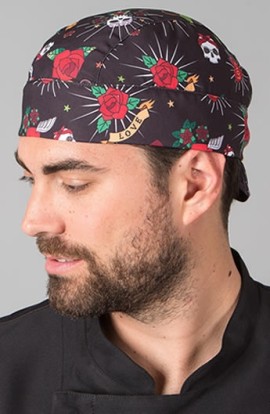 BERRETTO PIRATA TESCHI E ROSSE
