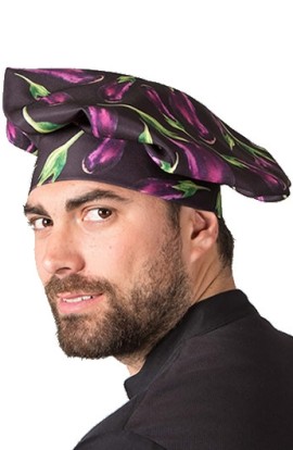 GORRO CHEF BERENJENAS