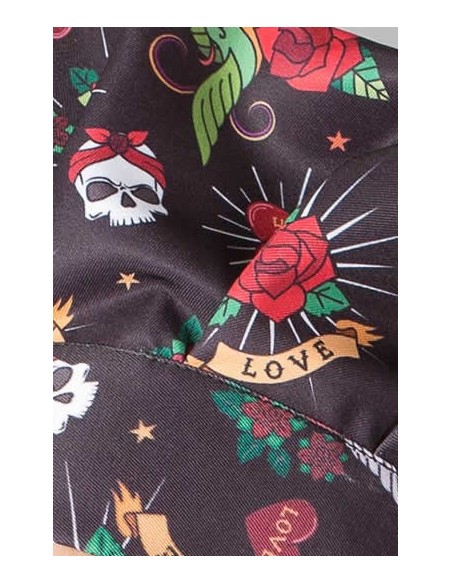 GORRO CHEF CALAVERAS Y ROSAS