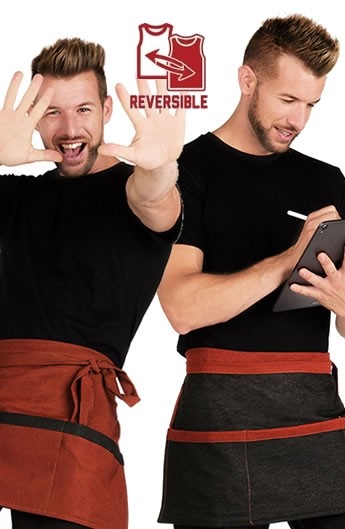 DELANTAL CORTO REVERSIBLE TEJANO