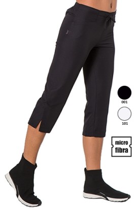 PANTALONI PIRATA DONNA MICROFIBRA (VITA MEDIA)