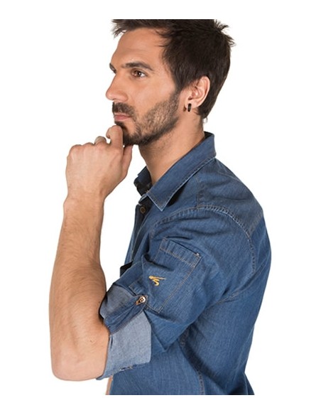 CAMICIA UOMO  JEANS FINE LAVATO