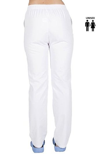 PANTALÓN UNISEX SARGA BLANCA BOTÓN Y BOLSILLOS