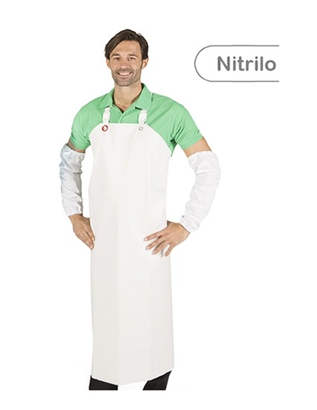 GREMBIULE  NITRILE UNISEX BIANCO