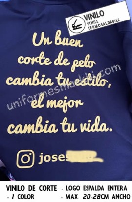 PERSONALIZACIÓN ESPALDA ENTERA VINILO