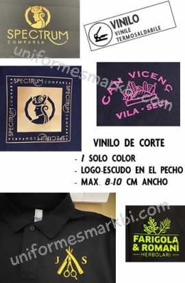 LOGO PEQUEÑO EN EL PECHO VINILO
